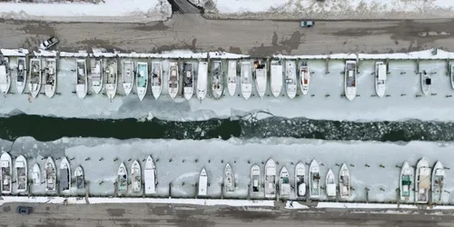 Sightlines+Aerial+Photography+photo+of+boats+in+ice+at+Kent+Narrows+Feb.+2026